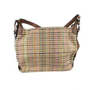 Fossil Womens Multicolor Genuine Classic 1954 Leather Straps Hobo Bag‎ Size M